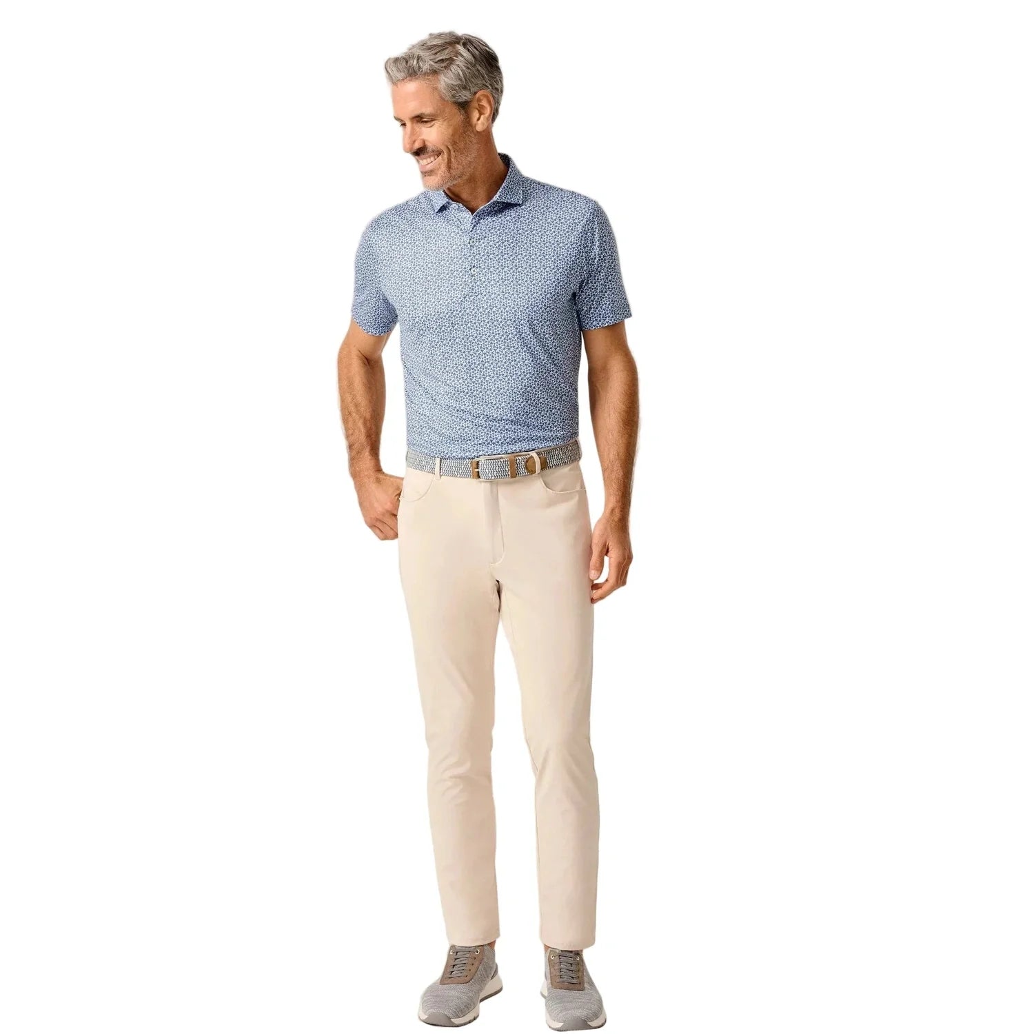 johnnie-O 01. MENS APPAREL - MENS SS SHIRTS - MENS SS POLO Men's Four Leaf LAKE