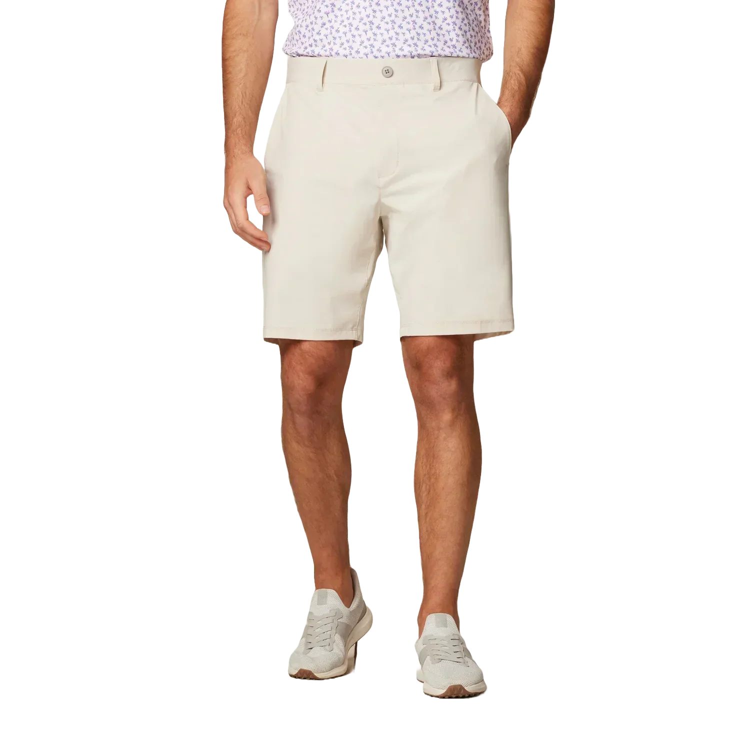 johnnie-O 01. MENS APPAREL - MENS SHORTS - MENS SHORTS CASUAL Men's Fusion Performance Elastic Waist Shorts STONE