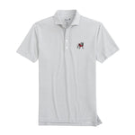 johnnie-O 01. MENS APPAREL - MENS SS SHIRTS - MENS SS POLO Men's Georgia Stetsons Striped Performance Mesh Polo BLACK