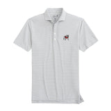 johnnie-O 01. MENS APPAREL - MENS SS SHIRTS - MENS SS POLO Men's Georgia Stetsons Striped Performance Mesh Polo BLACK