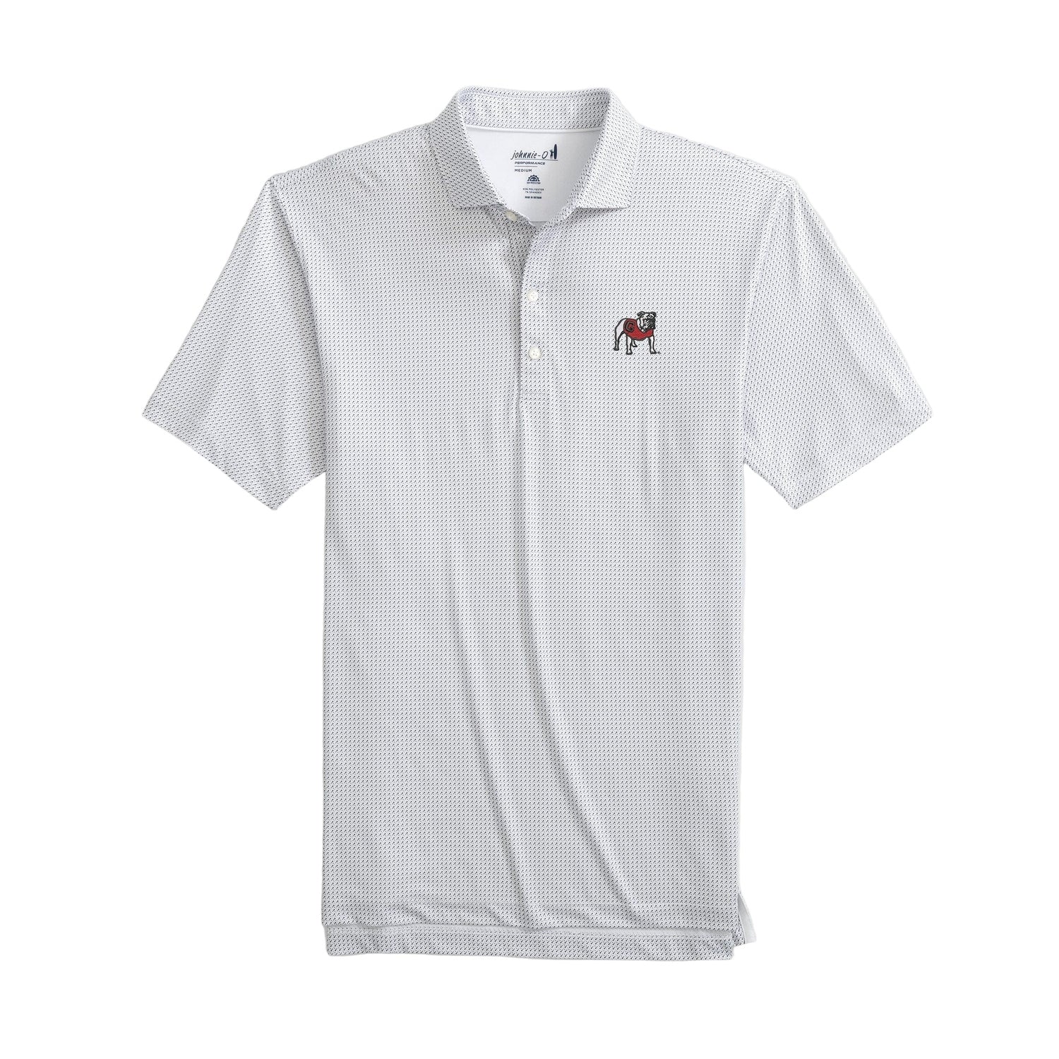 johnnie-O 01. MENS APPAREL - MENS SS SHIRTS - MENS SS POLO Men's Georgia Tee Time Printed Performance Jersey Polo BLACK