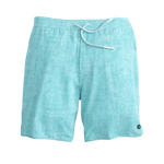 johnnie-O 01. MENS APPAREL - MENS SHORTS - MENS SHORTS SWIM Men's Half Elastic 7" Surf Shorts - Ariba PEACOCK