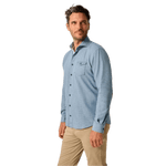 johnnie-O 01. MENS APPAREL - MENS LS SHIRTS - MENS LS BUTTON UP Men's Hangin' Out Linen Button Up Shirt - Hancock WAKE