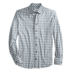 johnnie-O 01. MENS APPAREL - MENS LS SHIRTS - MENS LS BUTTON UP Men's Hangin' Out Performance Button Up Shirt - Tally LIGHT GRAY