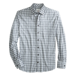 johnnie-O 01. MENS APPAREL - MENS LS SHIRTS - MENS LS BUTTON UP Men's Hangin' Out Performance Button Up Shirt - Tally LIGHT GRAY