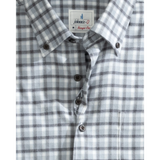 johnnie-O 01. MENS APPAREL - MENS LS SHIRTS - MENS LS BUTTON UP Men's Hangin' Out Performance Button Up Shirt - Tally LIGHT GRAY