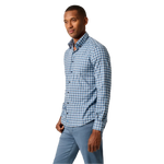 johnnie-O 01. MENS APPAREL - MENS LS SHIRTS - MENS LS BUTTON UP Men's Hangin' Out Performance Button Up Shirt - Tally VICTORY