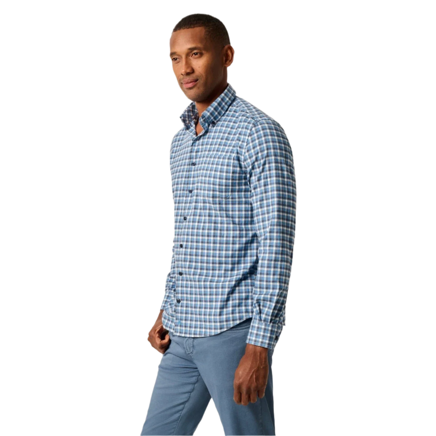 johnnie-O 01. MENS APPAREL - MENS LS SHIRTS - MENS LS BUTTON UP Men's Hangin' Out Performance Button Up Shirt - Tally VICTORY