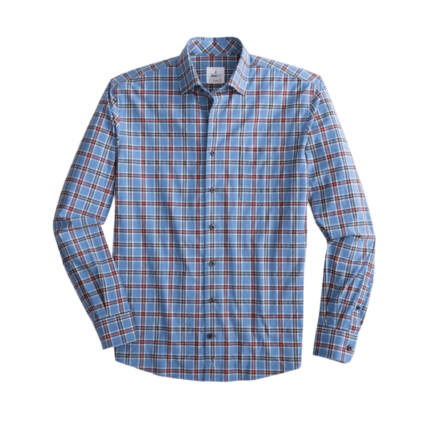 JOHNNIE - O Thick Flannel Shirt store Brand New Blue L