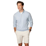 johnnie-O 01. MENS APPAREL - MENS LS SHIRTS - MENS LS CASUAL Men's Hanks "Lightweight Sully" 1/4 Zip Pullover MALIBLU