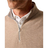 johnnie-O 01. MENS APPAREL - MENS LS SHIRTS - MENS LS CASUAL Men's Hanks "Lightweight Sully" 1/4 Zip Pullover HAZELNUT