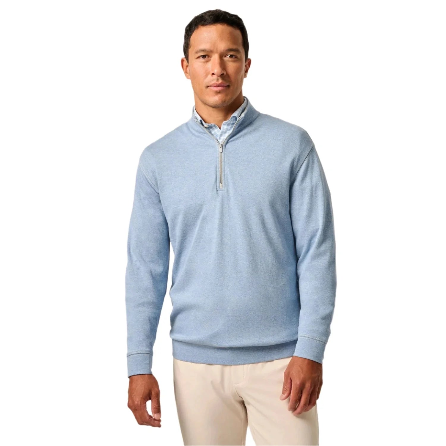 johnnie-O 01. MENS APPAREL - MENS LS SHIRTS - MENS LS CASUAL Men's Hanks "Lightweight Sully" 1/4 Zip Pullover LAPIS