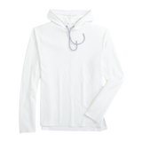 johnnie-O 01. MENS APPAREL - MENS LS SHIRTS - MENS LS HOODY Men's Hoppin Performance Drawstring Hoodie WHITE