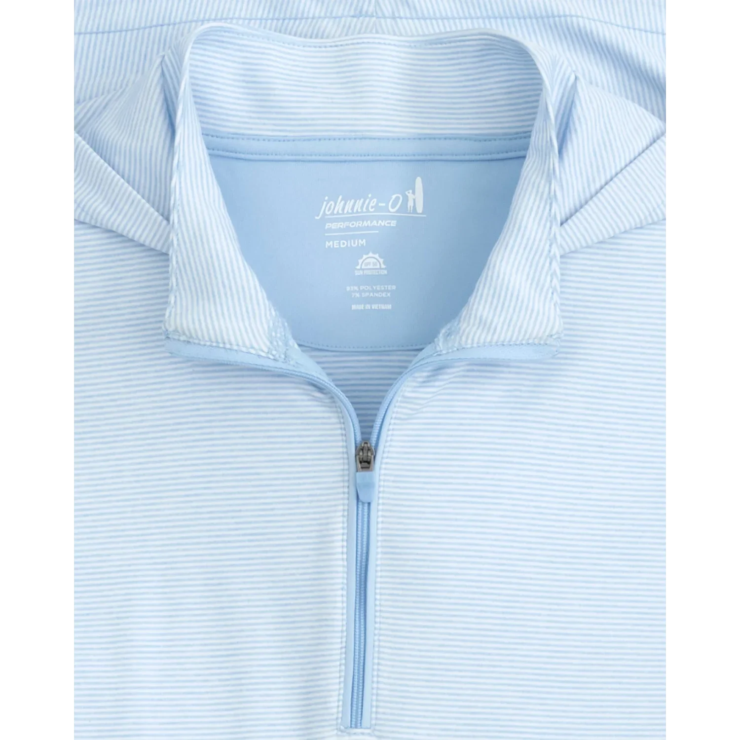 johnnie-O 01. MENS APPAREL - MENS LS SHIRTS - MENS LS HOODY Men's Hybrid Performance 1/4 Zip Hoodie GULF BLUE