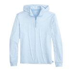 johnnie-O 01. MENS APPAREL - MENS LS SHIRTS - MENS LS HOODY Men's Hybrid Performance Quarter Zip Hoodie GULF BLUE