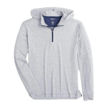 johnnie-O 01. MENS APPAREL - MENS LS SHIRTS - MENS LS HOODY Men's Hybrid Performance Quarter Zip Hoodie HEATHER TWILIGHT