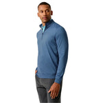 johnnie-O 01. MENS APPAREL - MENS HOODIES|SWEATERS - MENS PO Q ZIP Men's Jamie Jacquard Stretch 1/4-Zip Pullover NAVY MAHALO