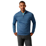 johnnie-O 01. MENS APPAREL - MENS HOODIES|SWEATERS - MENS PO Q ZIP Men's Jamie Jacquard Stretch 1/4-Zip Pullover NAVY MAHALO