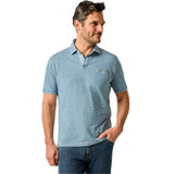 johnnie-O 01. MENS APPAREL - MENS SS SHIRTS - MENS SS POLO Men's Johnny Collar Cotton Polo - Brandt LAGUNA BLUE