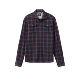 johnnie-O 01. MENS APPAREL - MENS LS SHIRTS - MENS LS BUTTON UP Men's Judah Check Button-Up Flannel Overshirt COFFEE