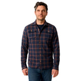johnnie-O 01. MENS APPAREL - MENS LS SHIRTS - MENS LS BUTTON UP Men's Judah Check Button-Up Flannel Overshirt COFFEE