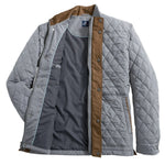 johnnie-O 01. MENS APPAREL - MENS JACKETS - MENS JACKETS INSULATED Men's Juno Quilted Snap Jacket CONCRETE