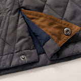 johnnie-O 01. MENS APPAREL - MENS JACKETS - MENS JACKETS INSULATED Men's Juno Quilted Snap Jacket DARK GRAY
