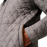 johnnie-O 01. MENS APPAREL - MENS JACKETS - MENS JACKETS INSULATED Men's Juno Quilted Snap Jacket CONCRETE