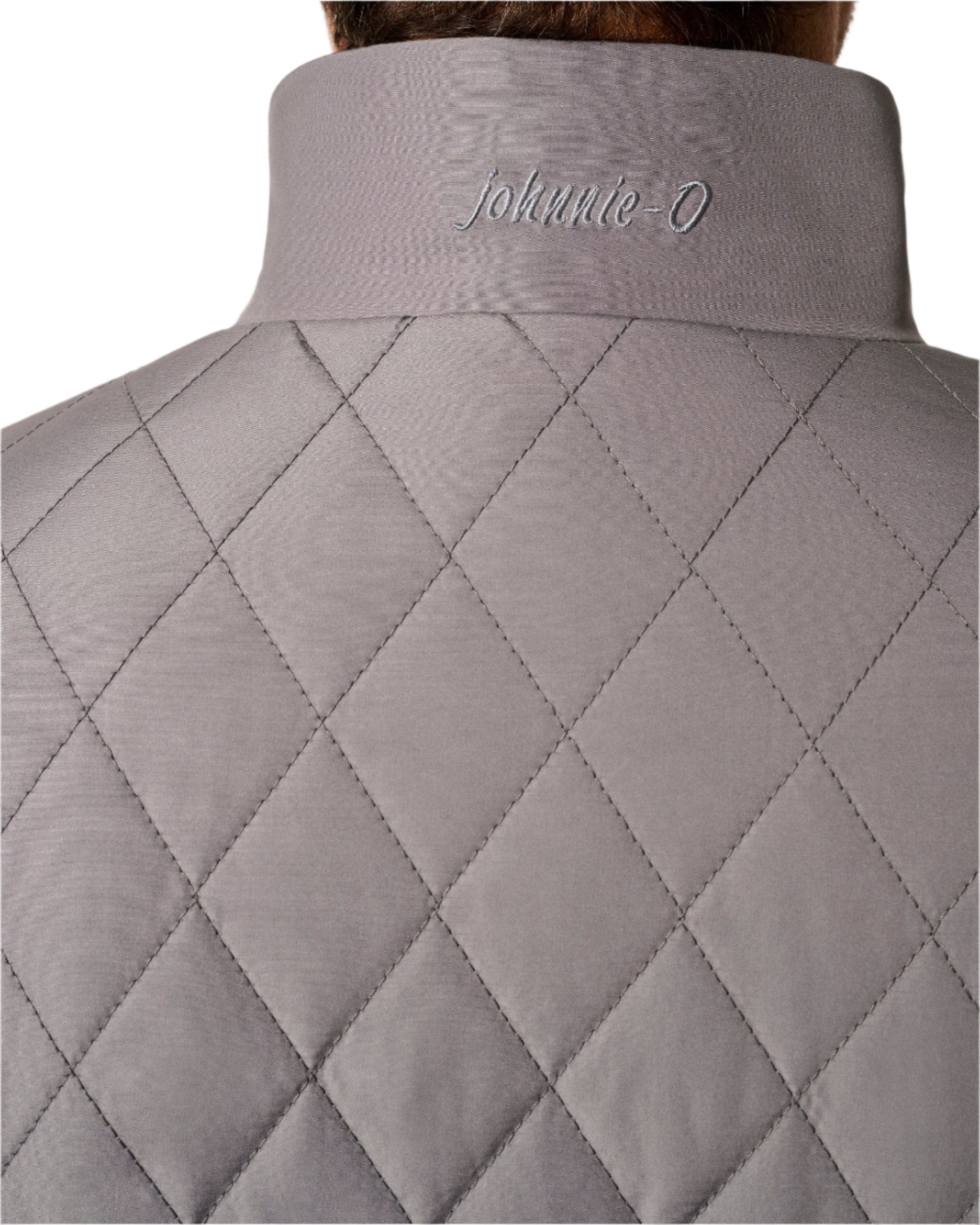 johnnie-O 01. MENS APPAREL - MENS JACKETS - MENS JACKETS INSULATED Men's Juno Quilted Snap Jacket CONCRETE