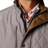 johnnie-O 01. MENS APPAREL - MENS JACKETS - MENS JACKETS INSULATED Men's Juno Quilted Snap Jacket CONCRETE