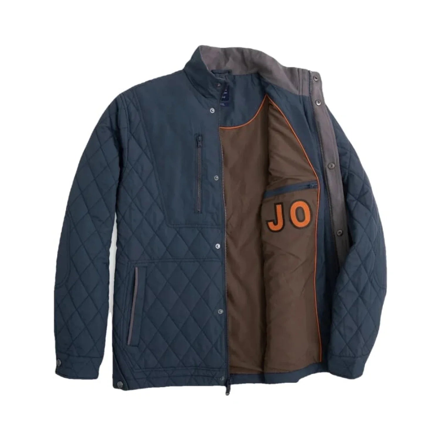 johnnie-O 01. MENS APPAREL - MENS JACKETS - MENS JACKETS INSULATED Men's Juno Quilted Snap Jacket NAVY