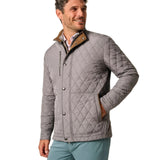 johnnie-O 01. MENS APPAREL - MENS JACKETS - MENS JACKETS INSULATED Men's Juno Quilted Snap Jacket CONCRETE