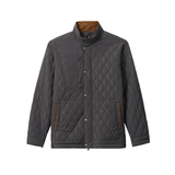 johnnie-O 01. MENS APPAREL - MENS JACKETS - MENS JACKETS INSULATED Men's Juno Quilted Snap Jacket DARK GRAY