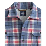 johnnie-O 01. MENS APPAREL - MENS LS SHIRTS - MENS LS BUTTON UP Men's Kaden Stretch Flannel Lodge Shirt LAGUNA BLUE