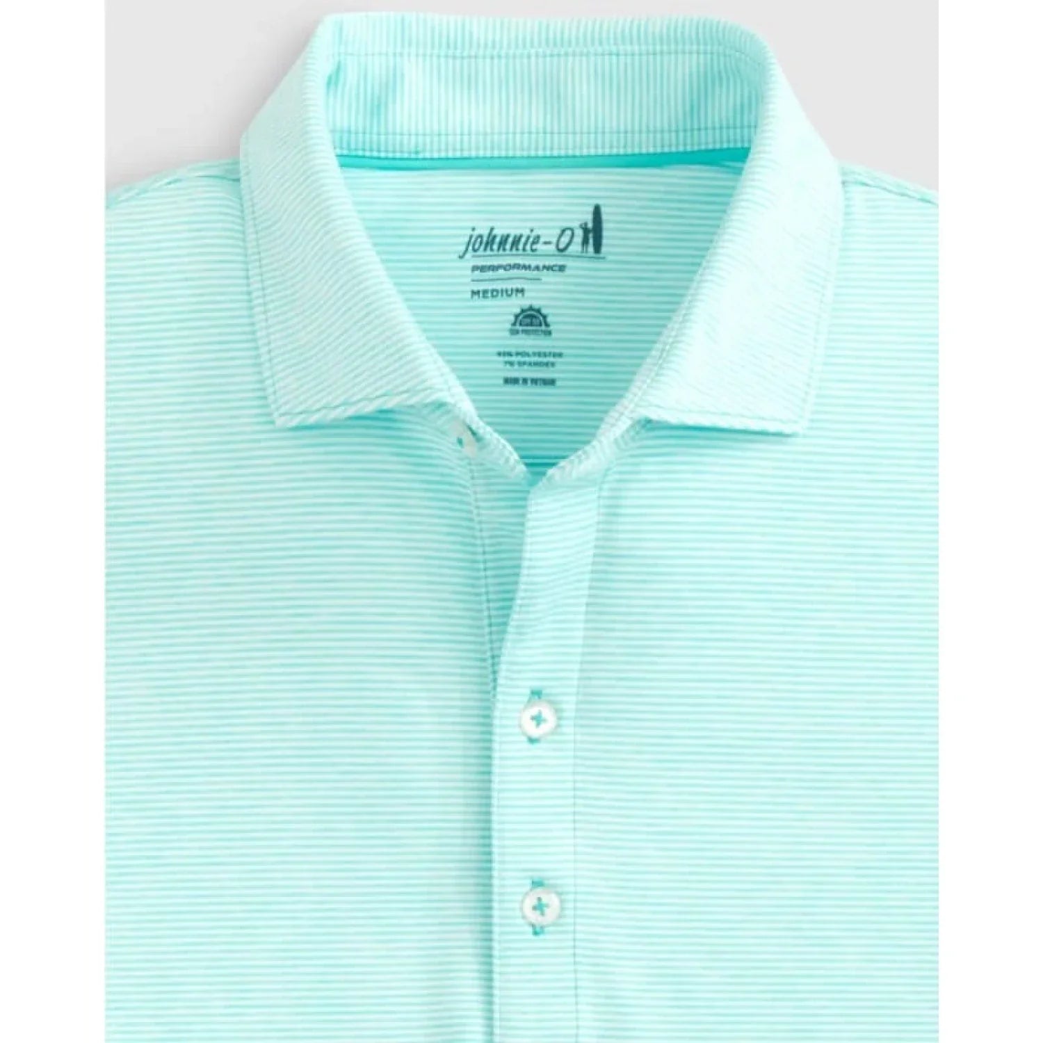 johnnie-O 01. MENS APPAREL - MENS SS SHIRTS - MENS SS POLO Men's Lyndon Striped Polo PEACOCK