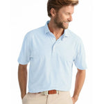 johnnie-O 01. MENS APPAREL - MENS SS SHIRTS - MENS SS POLO Men's Lyndon Striped Polo GULF BLUE