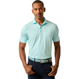 johnnie-O 01. MENS APPAREL - MENS SS SHIRTS - MENS SS POLO Men's Lyndonn Striped Polo PEACOCK