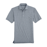 johnnie-O 01. MENS APPAREL - MENS SS SHIRTS - MENS SS POLO Men's Lyndonn Striped Polo HEATHER TWILIGHT