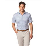 johnnie-O 01. MENS APPAREL - MENS SS SHIRTS - MENS SS POLO Men's Lynny Printed Jersey Performance Polo LAKE