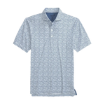 johnnie-O 01. MENS APPAREL - MENS SS SHIRTS - MENS SS POLO Men's Lynny Printed Jersey Performance Polo LAKE