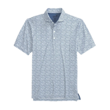 johnnie-O 01. MENS APPAREL - MENS SS SHIRTS - MENS SS POLO Men's Lynny Printed Jersey Performance Polo LAKE