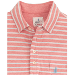 johnnie-O 01. MENS APPAREL - MENS SS SHIRTS - MENS SS POLO Men's Matthis Stripe Polo POMEGRANATE