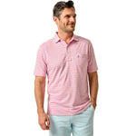 johnnie-O 01. MENS APPAREL - MENS SS SHIRTS - MENS SS POLO Men's Matthis Stripe Polo PETAL