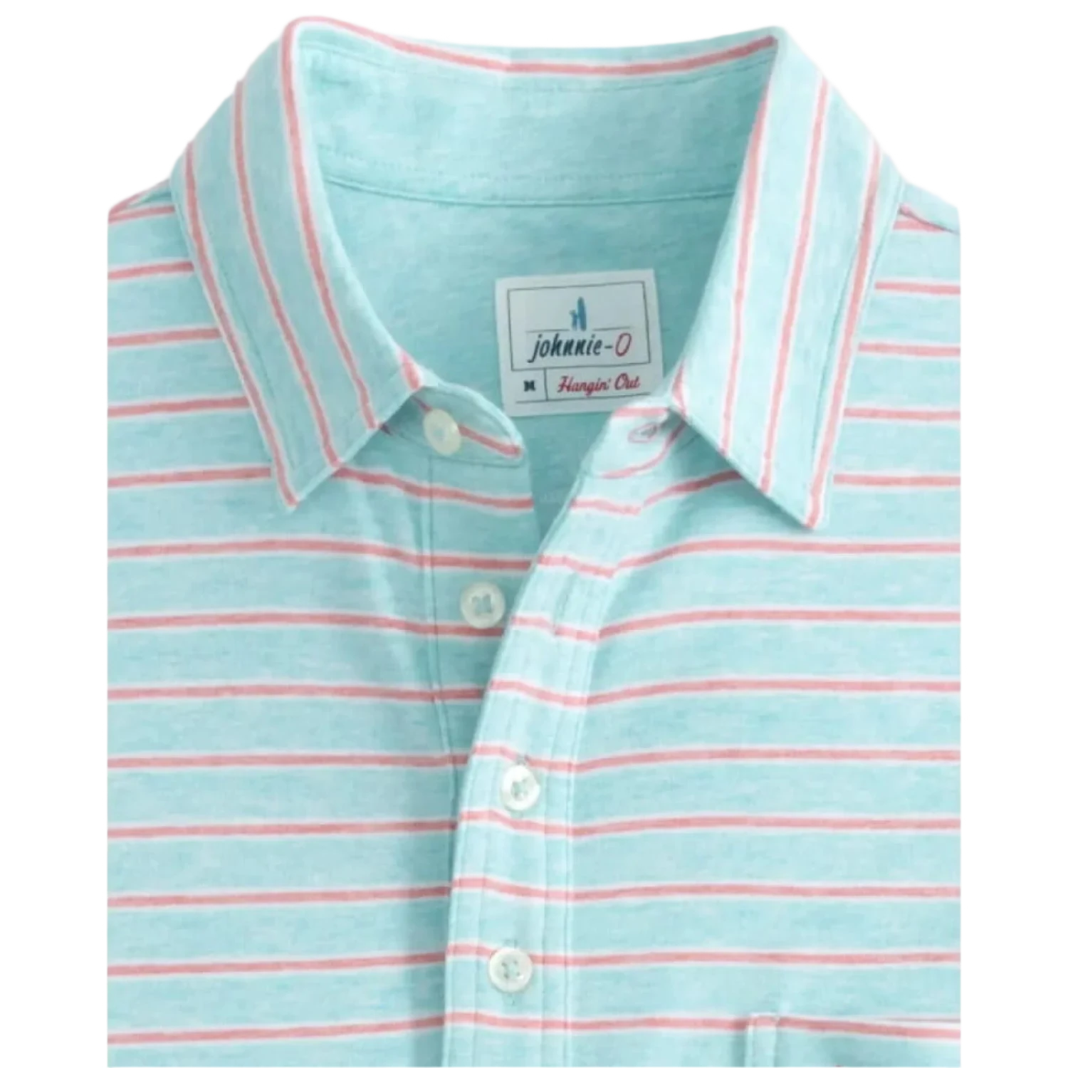 johnnie-O 01. MENS APPAREL - MENS SS SHIRTS - MENS SS POLO Men's Matthis Stripe Polo SNORKEL