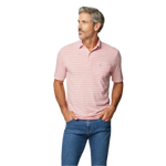 johnnie-O 01. MENS APPAREL - MENS SS SHIRTS - MENS SS POLO Men's Matthis Stripe Polo POMEGRANATE