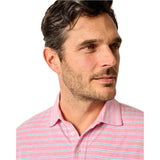 johnnie-O 01. MENS APPAREL - MENS SS SHIRTS - MENS SS POLO Men's Matthis Stripe Polo PETAL