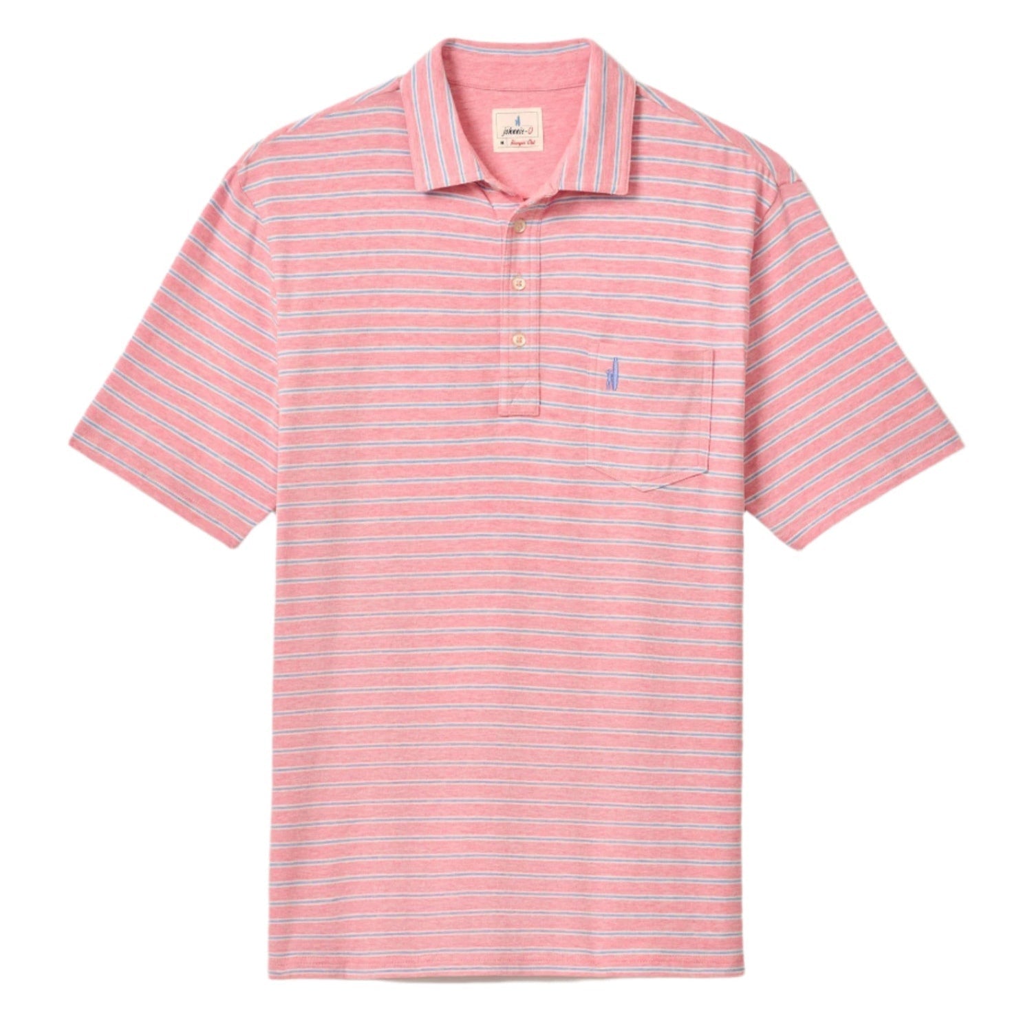 johnnie-O 01. MENS APPAREL - MENS SS SHIRTS - MENS SS POLO Men's Matthis Stripe Polo PETAL