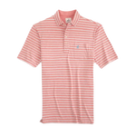 johnnie-O 01. MENS APPAREL - MENS SS SHIRTS - MENS SS POLO Men's Matthis Stripe Polo POMEGRANATE