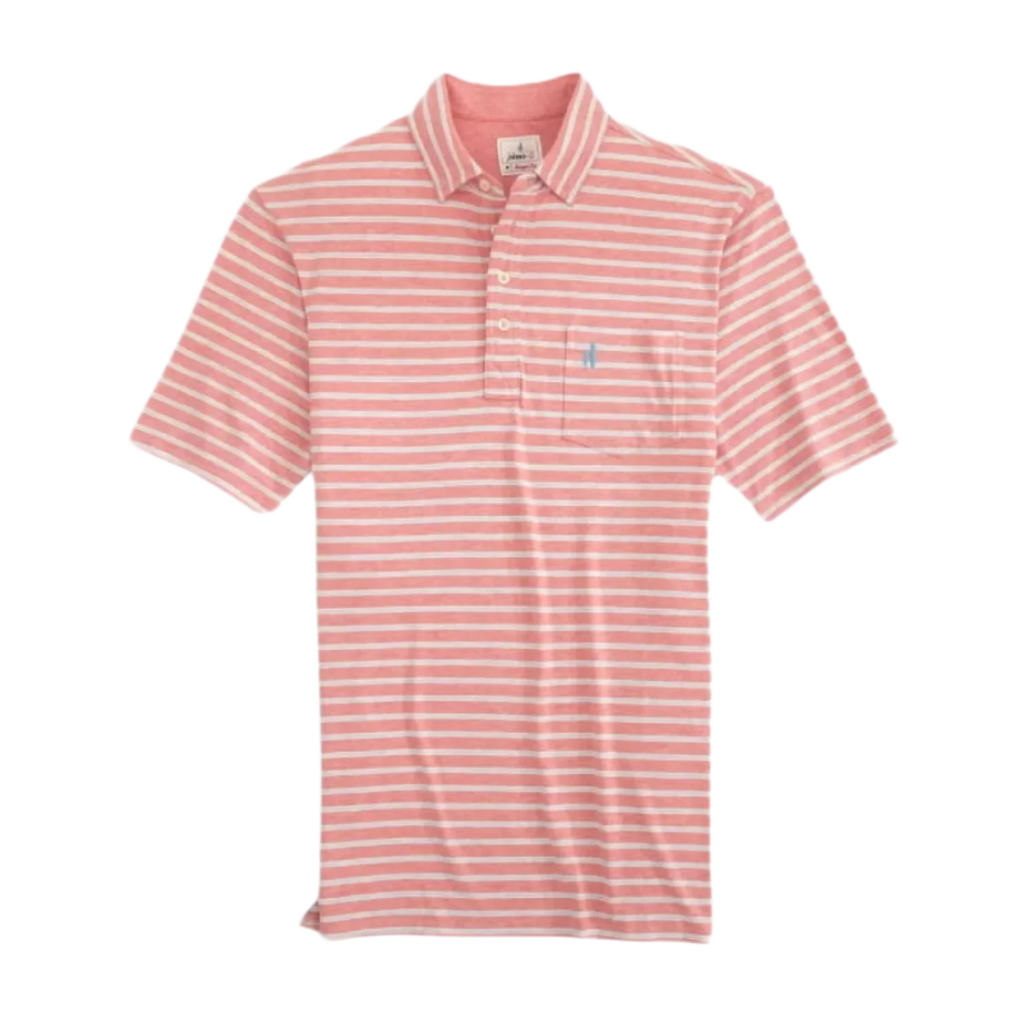 johnnie-O 01. MENS APPAREL - MENS SS SHIRTS - MENS SS POLO Men's Matthis Stripe Polo POMEGRANATE