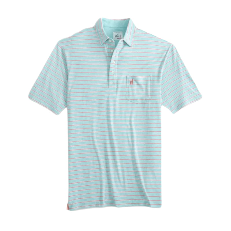 johnnie-O 01. MENS APPAREL - MENS SS SHIRTS - MENS SS POLO Men's Matthis Stripe Polo SNORKEL